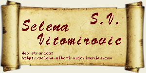 Selena Vitomirović vizit kartica